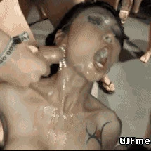 bukkake gifs collection girls with their faces and mouths overflowing with cum part 1 - image-4