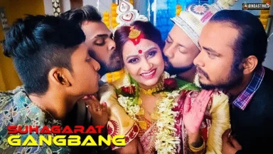 Video thumbnails for GangBang Suhagarat - Besi Indian Wife Very 1st Suhagarat with Four Husband ( Full Movie ) depicting 